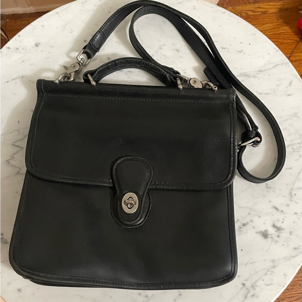 Classic Black Leather Handbag